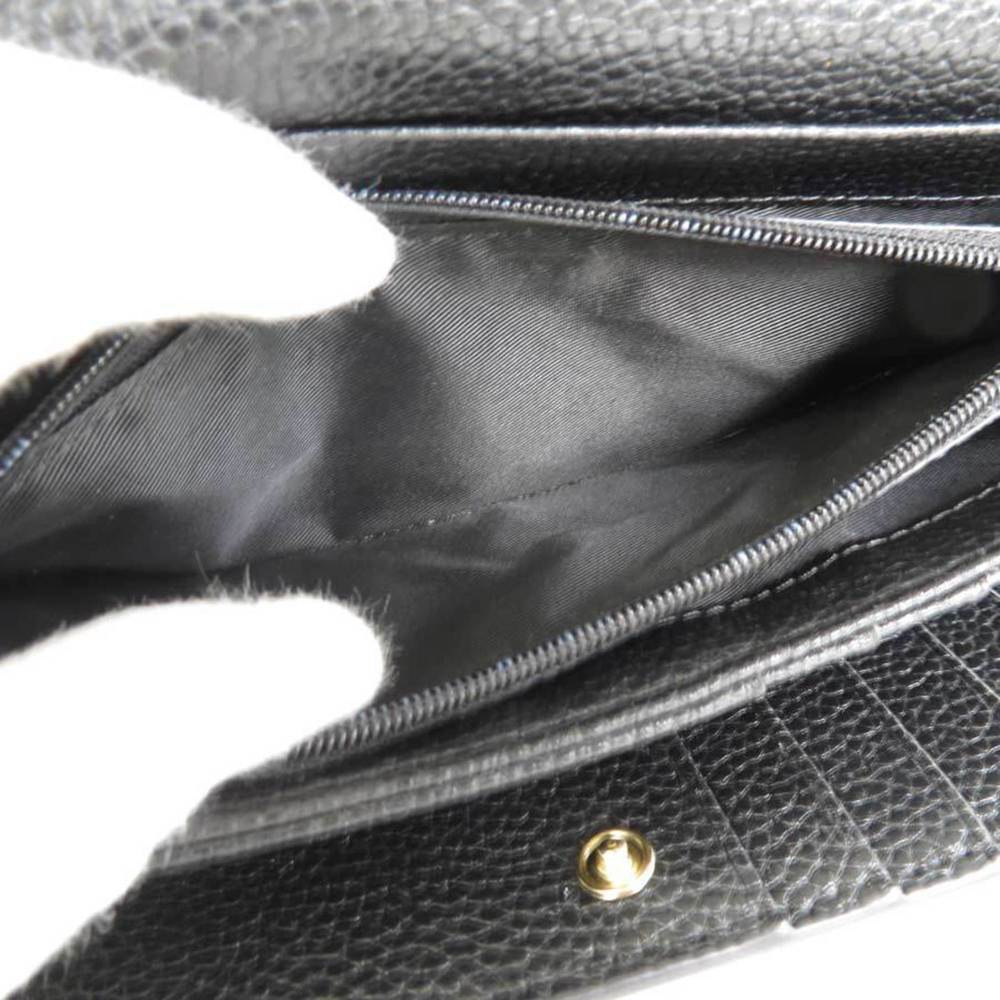 VIVIENNE WESTWOOD Bi-Fold Long Wallet Leather Black Women's r9580g - Picture 4 of 5